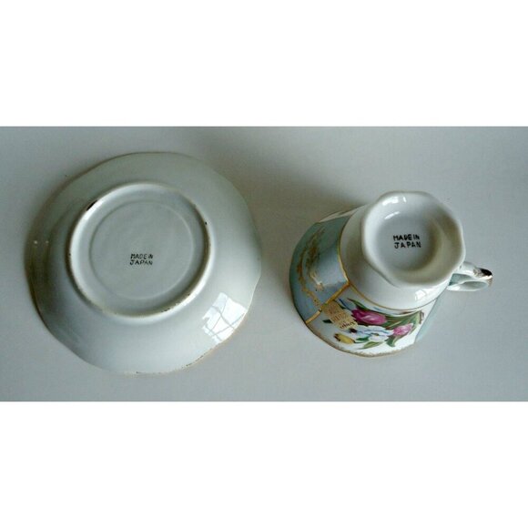 Vintage Tea Cup and Saucer Lusterware Teacup Japan Bone China Teacup Floral - Picture 4 of 4
